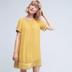 Maeve Anthropologie Verdet Gold Dress